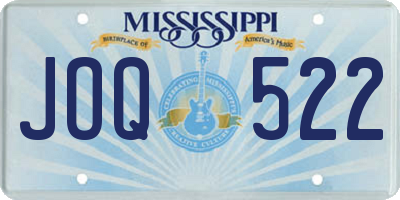 MS license plate JOQ522