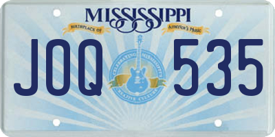 MS license plate JOQ535