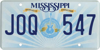 MS license plate JOQ547