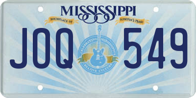 MS license plate JOQ549