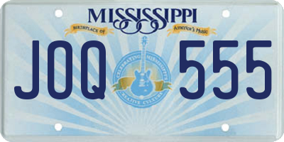 MS license plate JOQ555