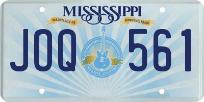 MS license plate JOQ561