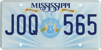 MS license plate JOQ565