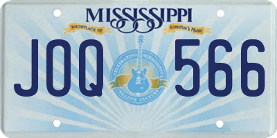 MS license plate JOQ566