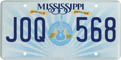 MS license plate JOQ568