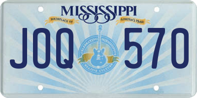 MS license plate JOQ570