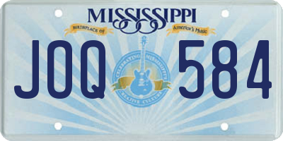 MS license plate JOQ584