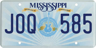 MS license plate JOQ585