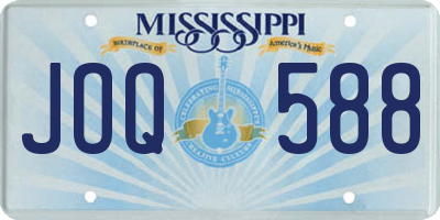 MS license plate JOQ588