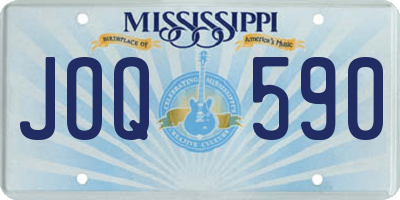 MS license plate JOQ590