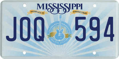 MS license plate JOQ594