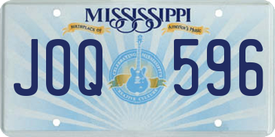 MS license plate JOQ596