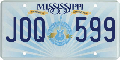 MS license plate JOQ599