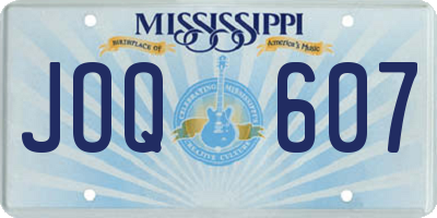 MS license plate JOQ607