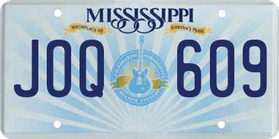 MS license plate JOQ609