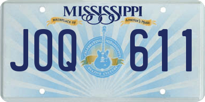 MS license plate JOQ611