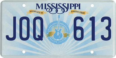 MS license plate JOQ613