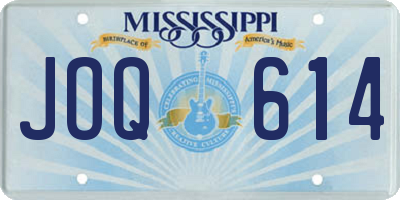 MS license plate JOQ614