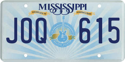 MS license plate JOQ615