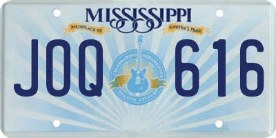 MS license plate JOQ616
