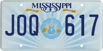 MS license plate JOQ617
