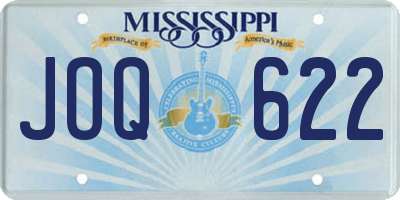 MS license plate JOQ622