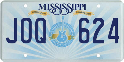 MS license plate JOQ624