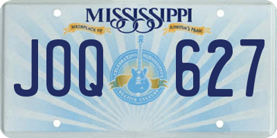 MS license plate JOQ627