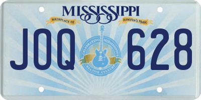 MS license plate JOQ628