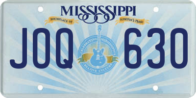 MS license plate JOQ630