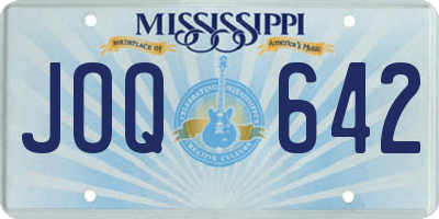 MS license plate JOQ642