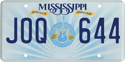 MS license plate JOQ644