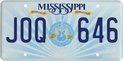 MS license plate JOQ646