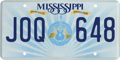 MS license plate JOQ648
