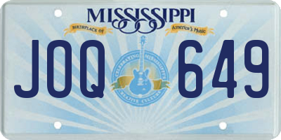 MS license plate JOQ649