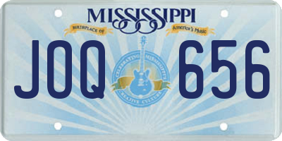 MS license plate JOQ656