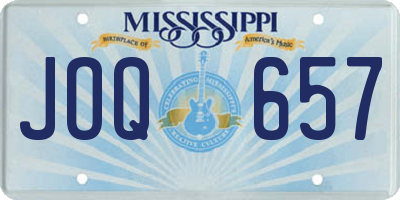 MS license plate JOQ657