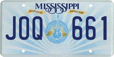 MS license plate JOQ661
