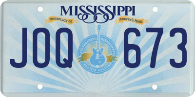 MS license plate JOQ673