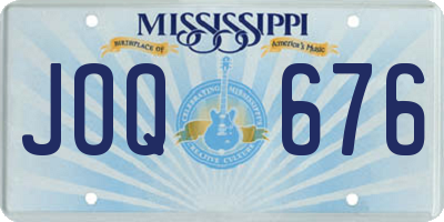MS license plate JOQ676