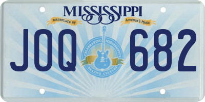 MS license plate JOQ682