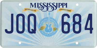 MS license plate JOQ684