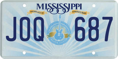 MS license plate JOQ687