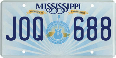 MS license plate JOQ688