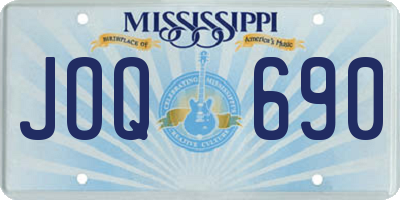 MS license plate JOQ690