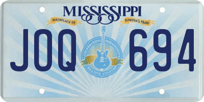 MS license plate JOQ694