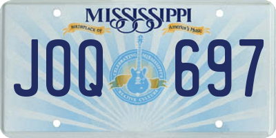 MS license plate JOQ697