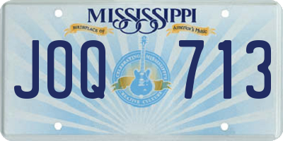 MS license plate JOQ713