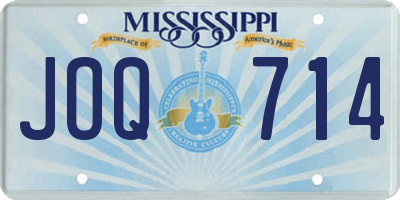 MS license plate JOQ714