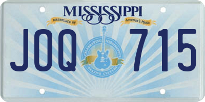 MS license plate JOQ715